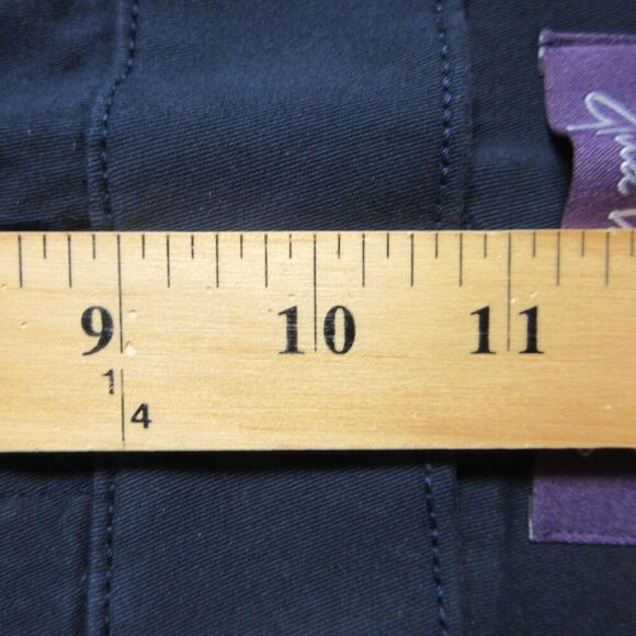 GLORIA VANDERBILT Wide Leg Tummy Control Crop Pants Sz 8 Navy Blue Pull On NWT - Picture 12 of 15
